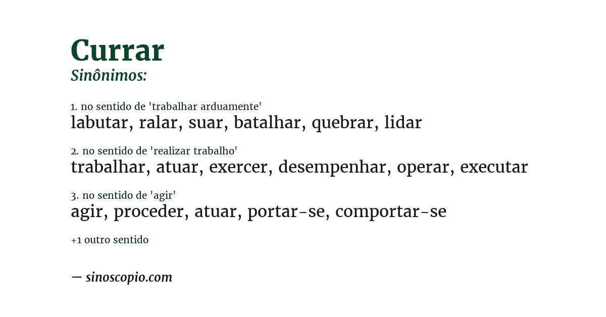 Sinônimo de currar