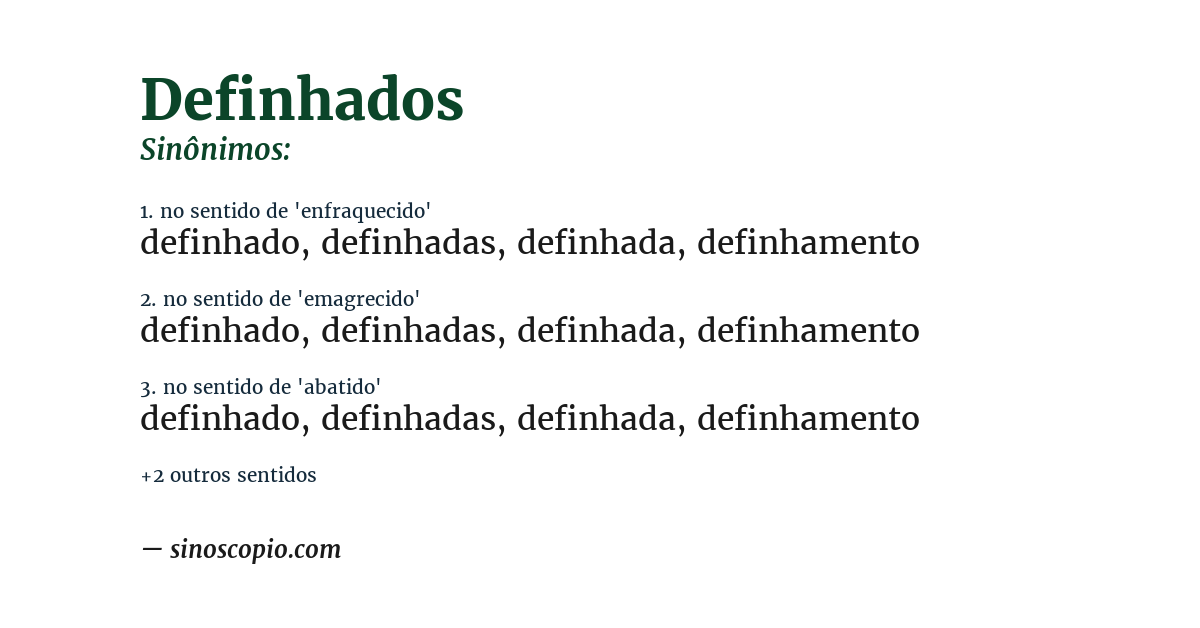 Sinônimo de definhados