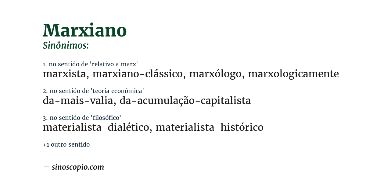 Sinônimo de marxiano