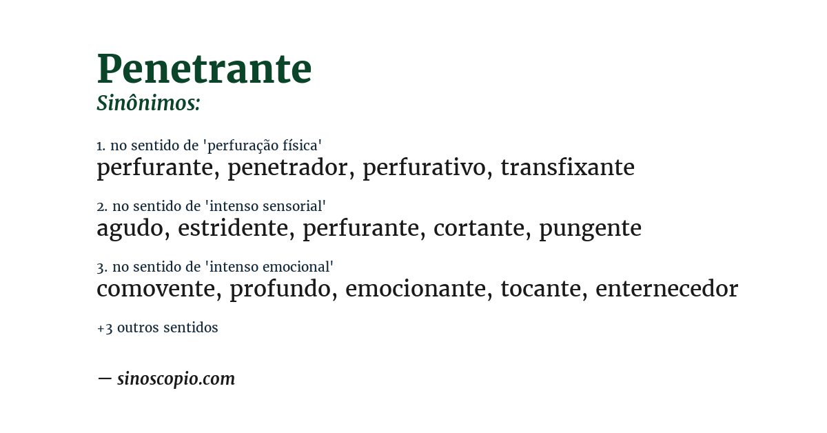 Sinônimo de penetrante