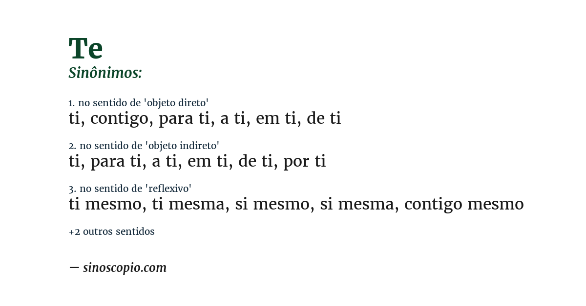 Sinônimo de te
