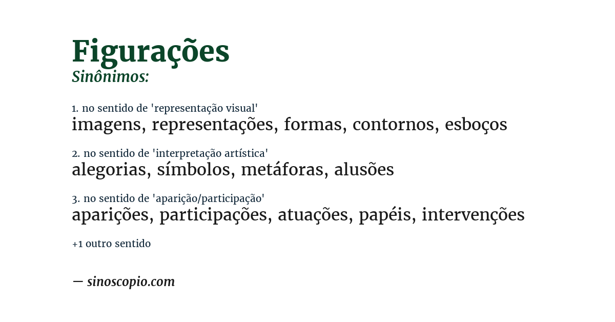 Sinônimo de figurações