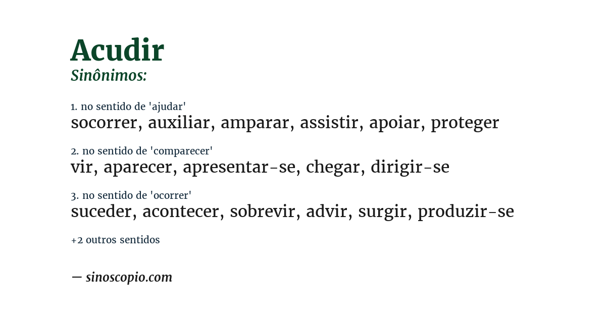 Sinônimo de acudir