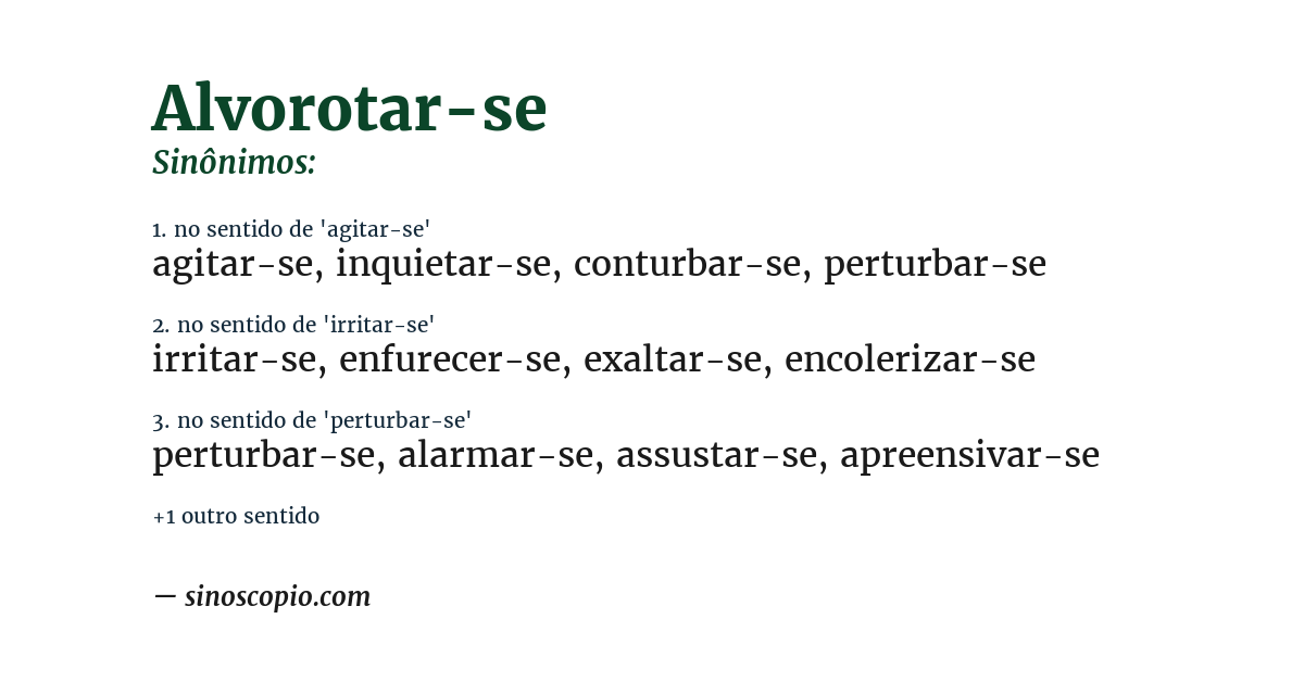 Sinônimo de alvorotar-se