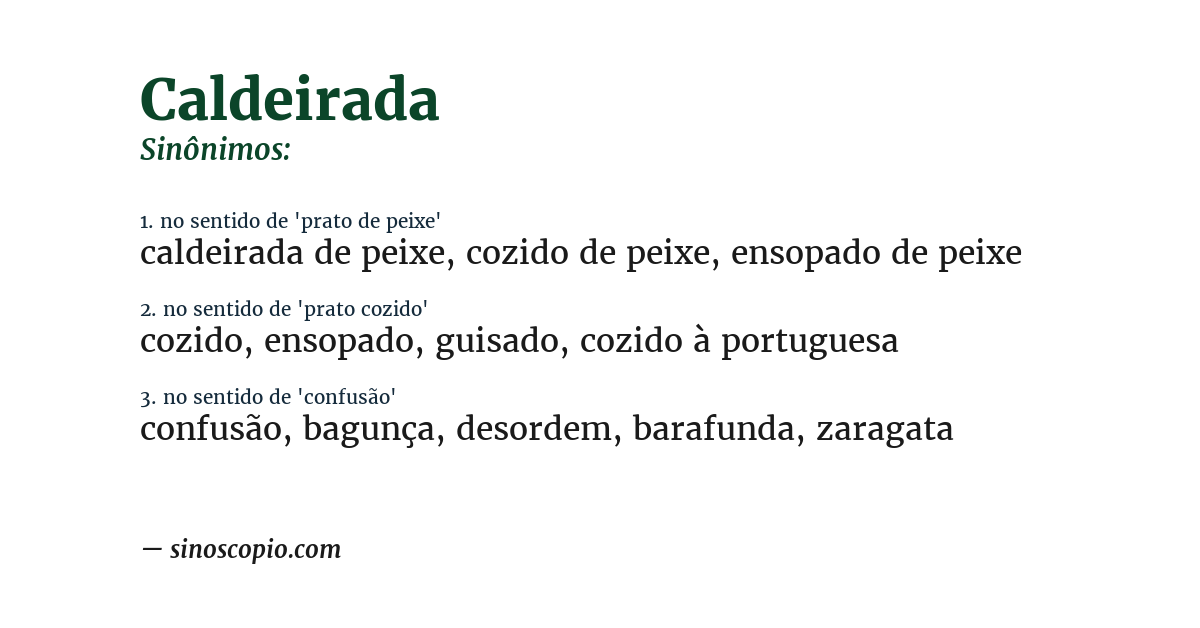 Sinônimo de caldeirada