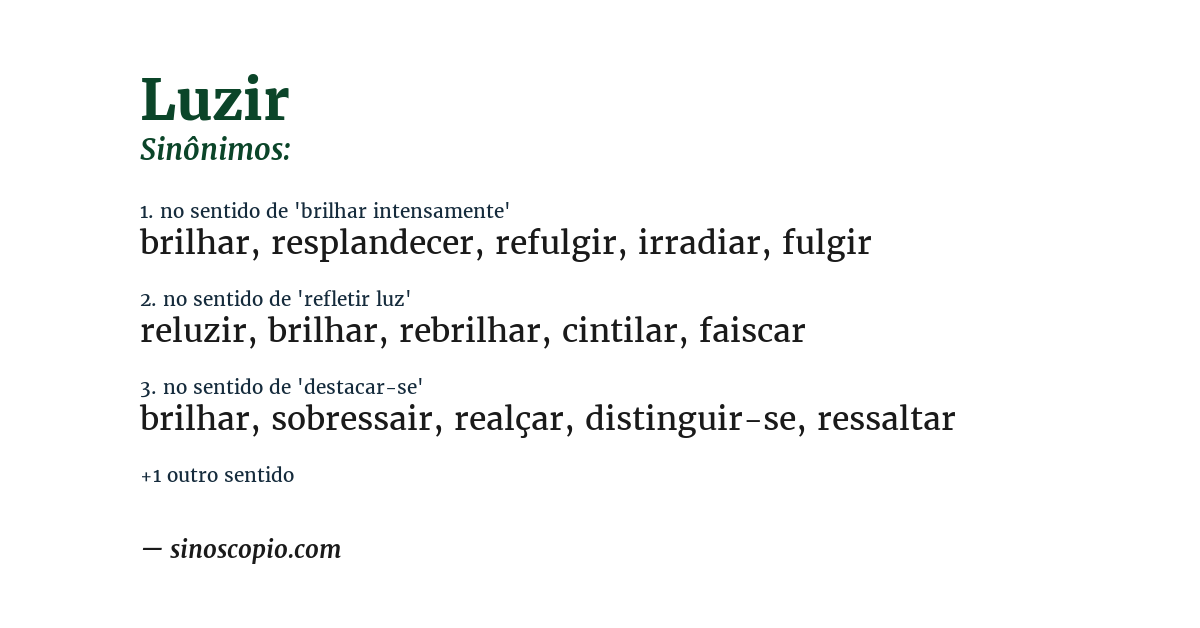 Sinônimo de luzir