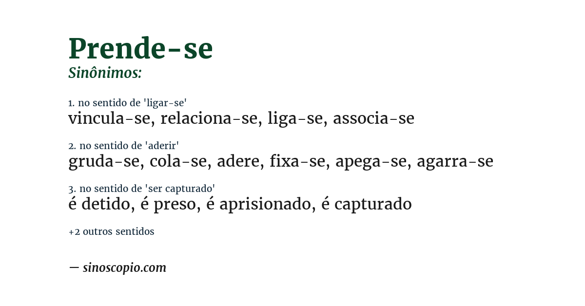 Sinônimo de prende-se