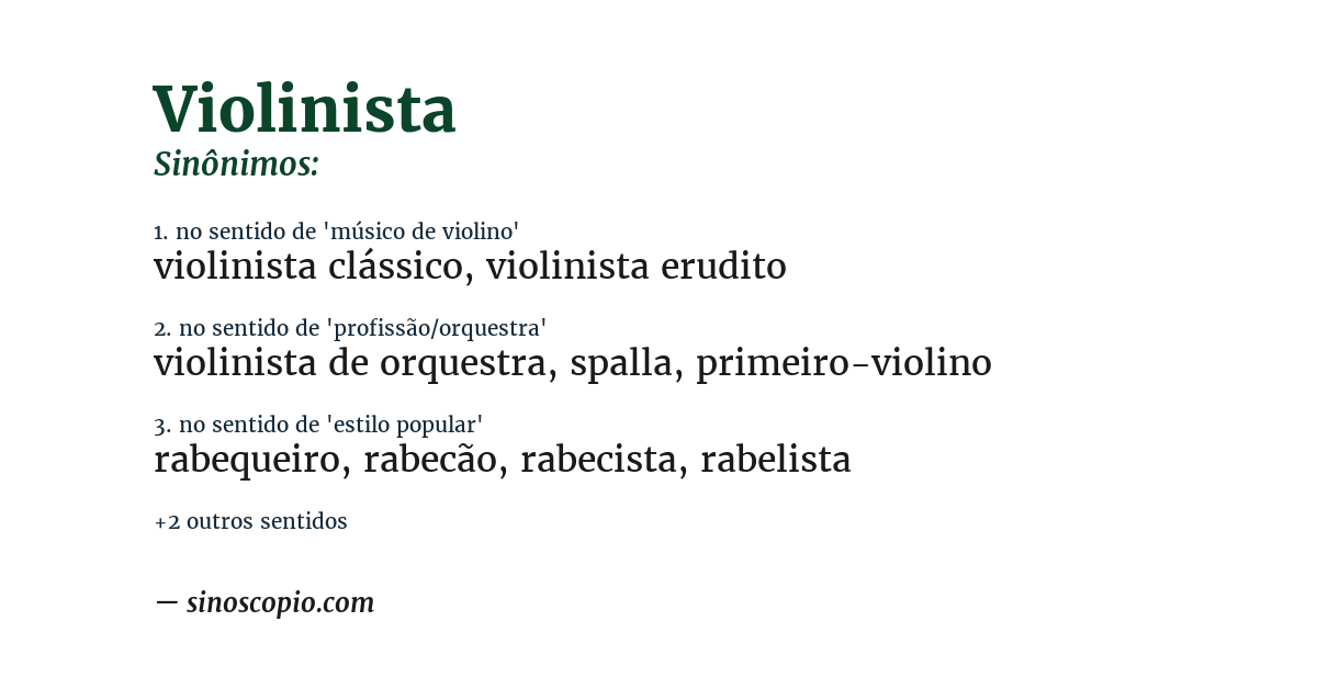 Sinônimo de violinista