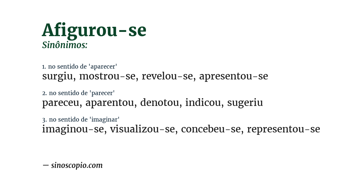 Sinônimo de afigurou-se