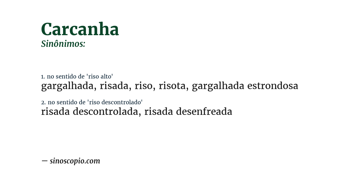 Sinônimo de carcanha