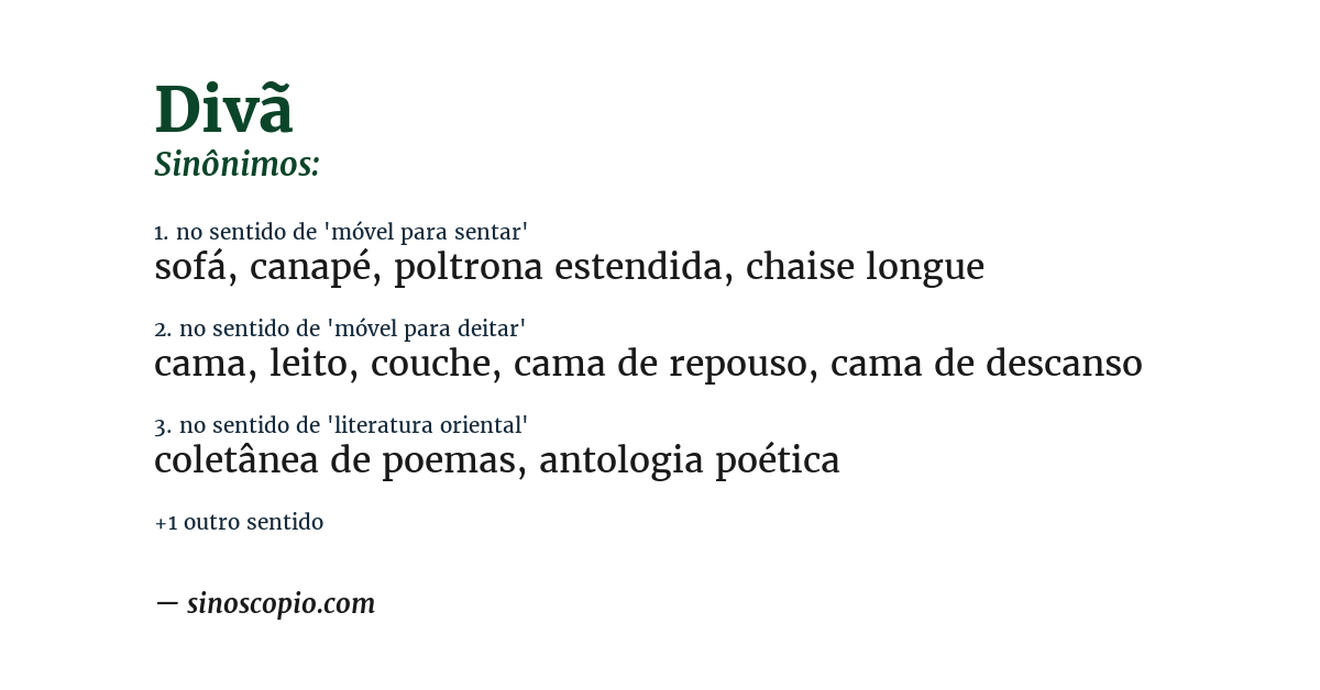 Sinônimo de divã