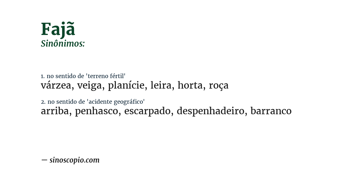 Sinônimo de fajã