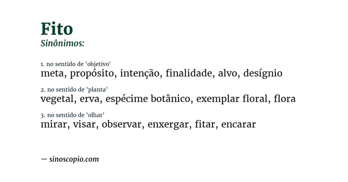Sinônimo de fito