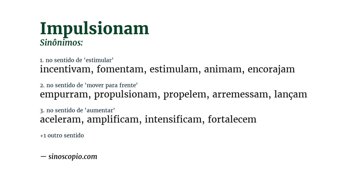 Sinônimo de impulsionam