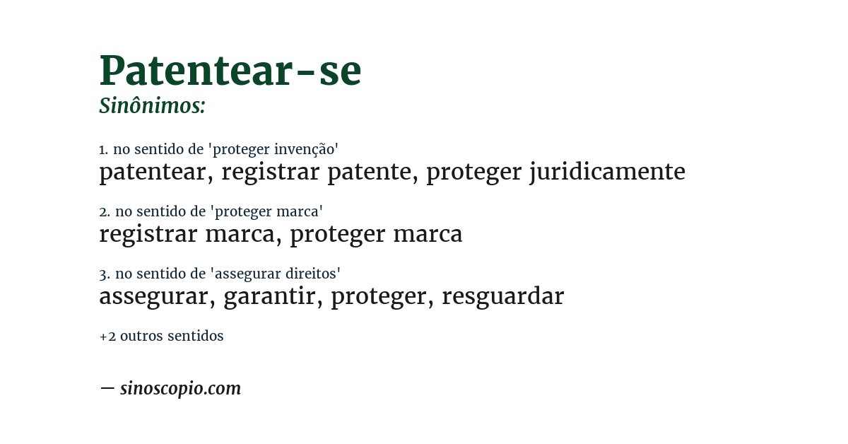 Sinônimo de patentear-se