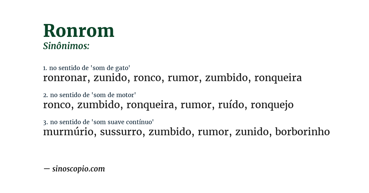 Sinônimo de ronrom
