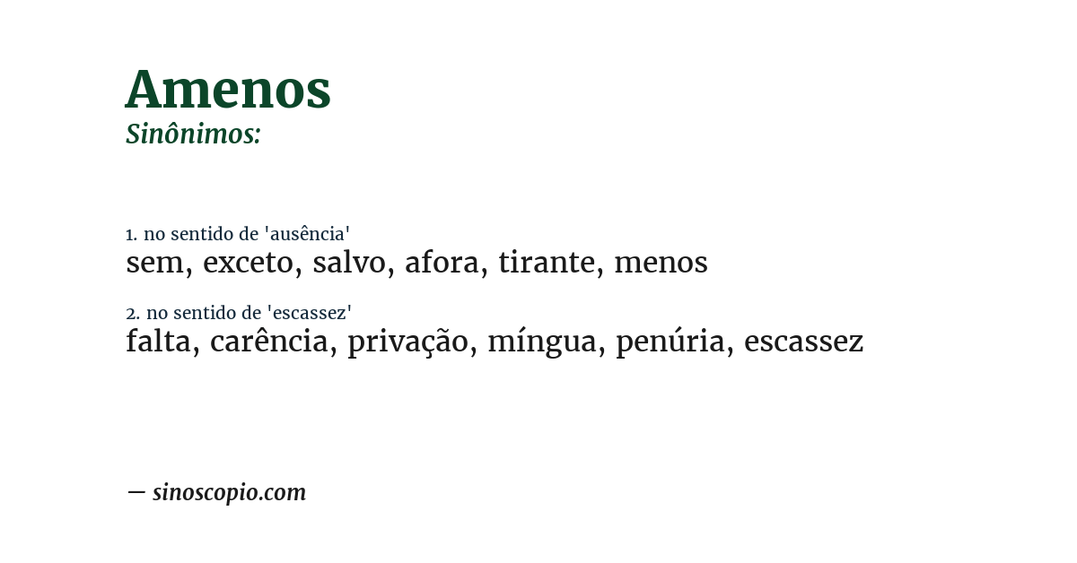 Sinônimo de amenos