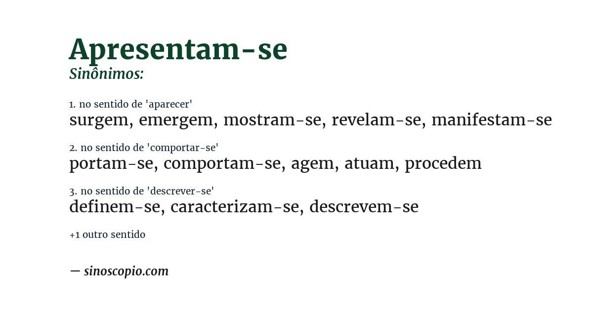 Sinônimo de apresentam-se