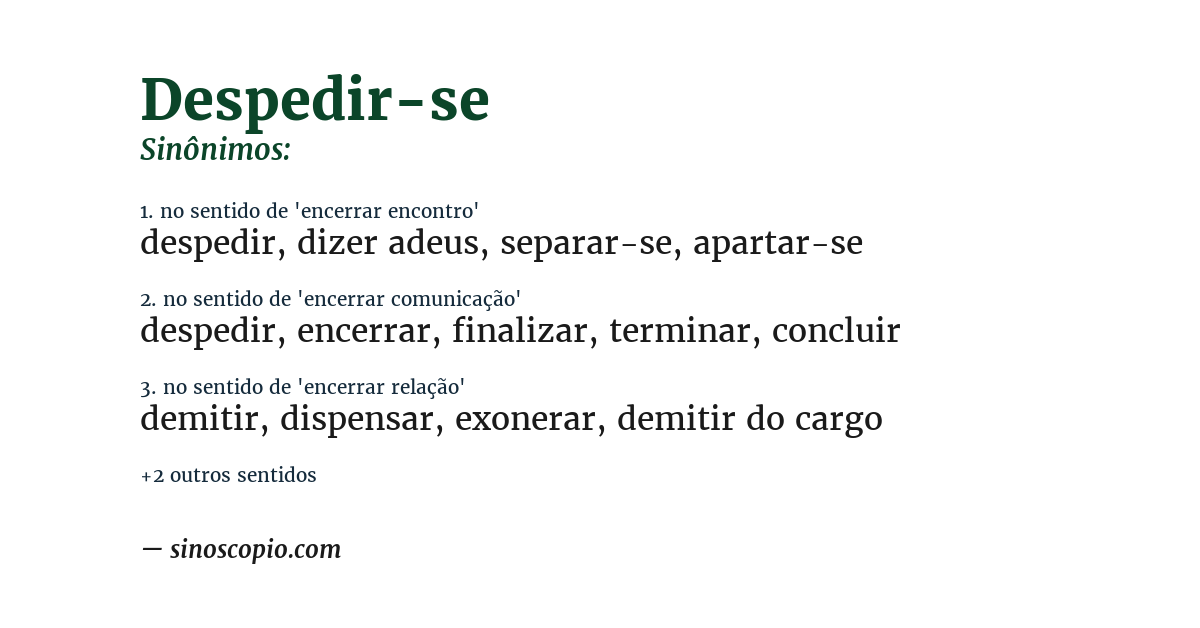 Sinônimo de despedir-se