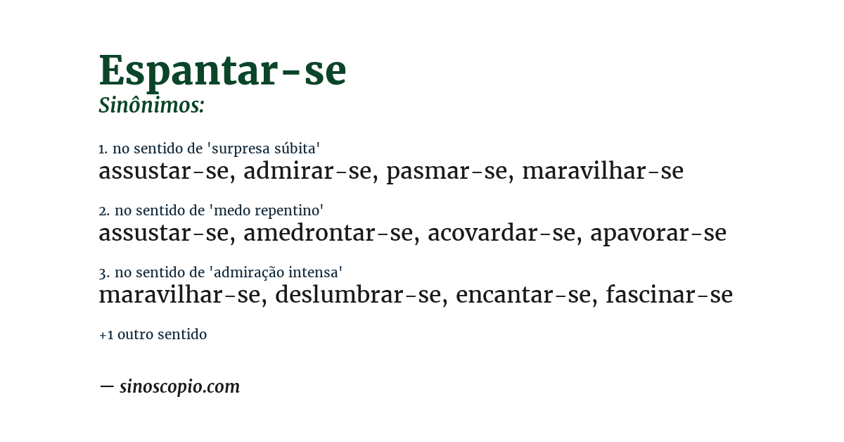 Sinônimo de espantar-se