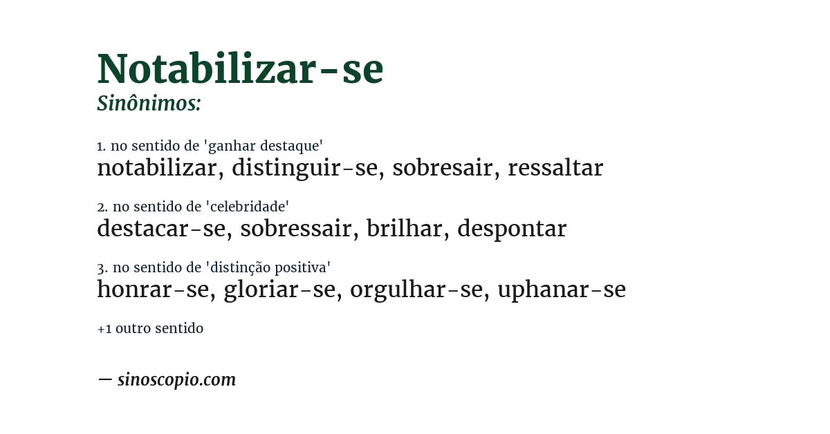 Sinônimo de notabilizar-se