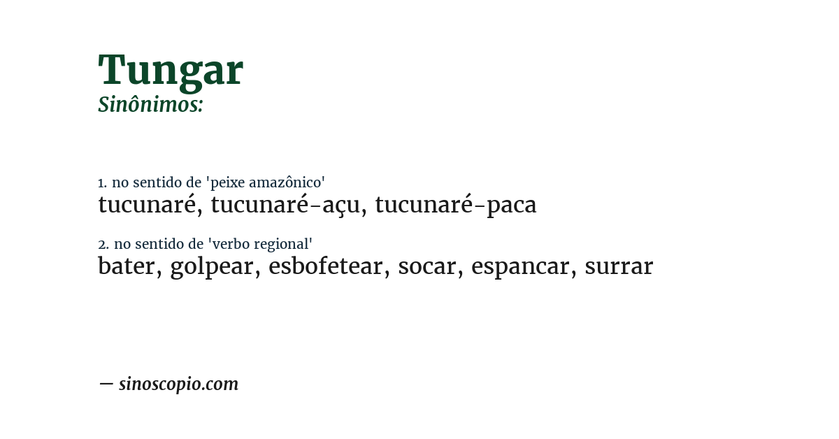 Sinônimo de tungar