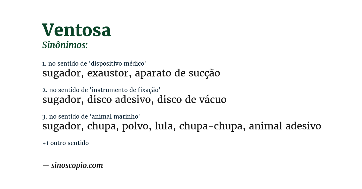 Sinônimo de ventosa
