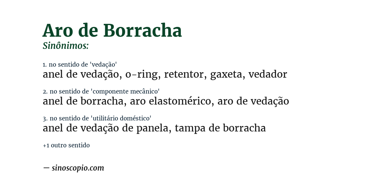 Sinônimo de aro de borracha