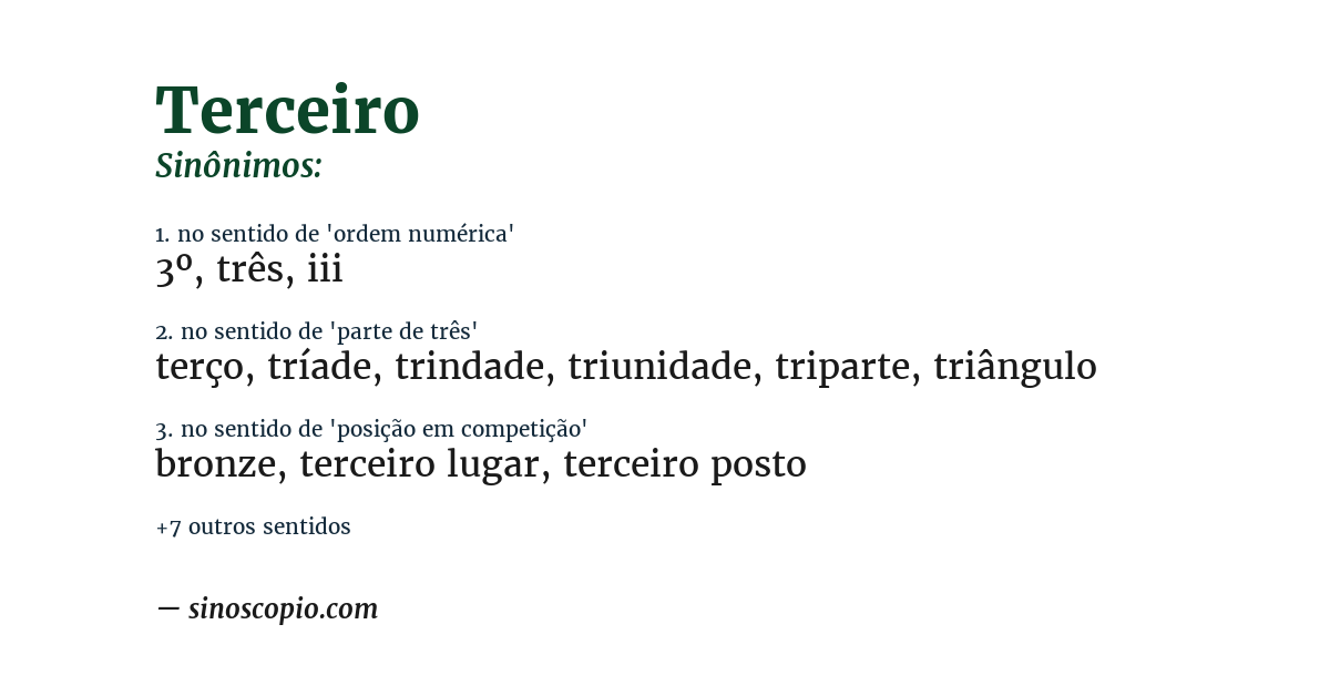 Sinônimo de terceiro
