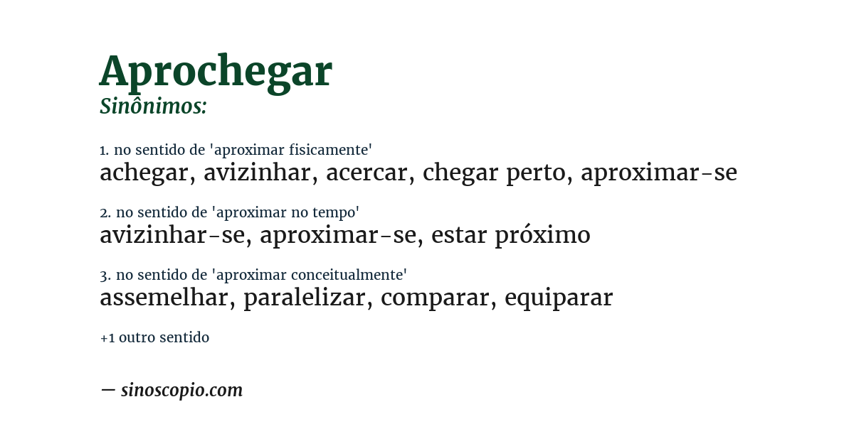Sinônimo de aprochegar