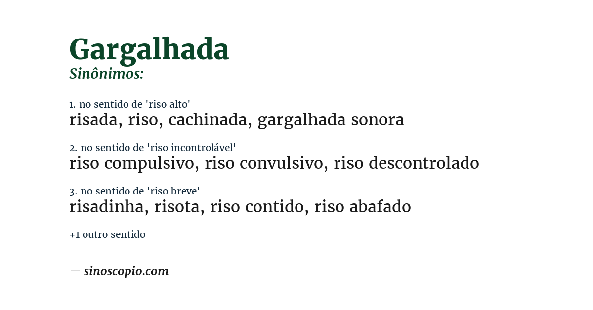 Sinônimo de gargalhada