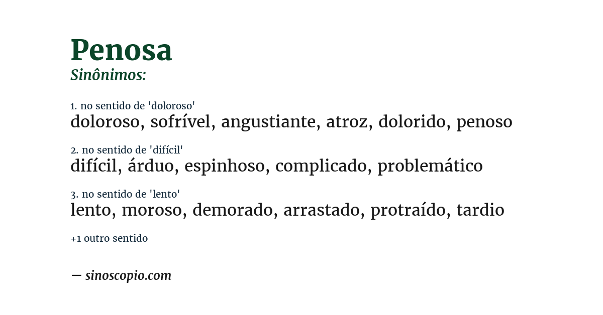Sinônimo de penosa