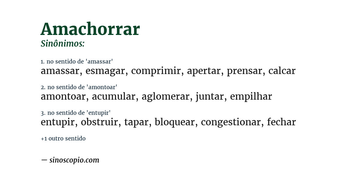 Sinônimo de amachorrar
