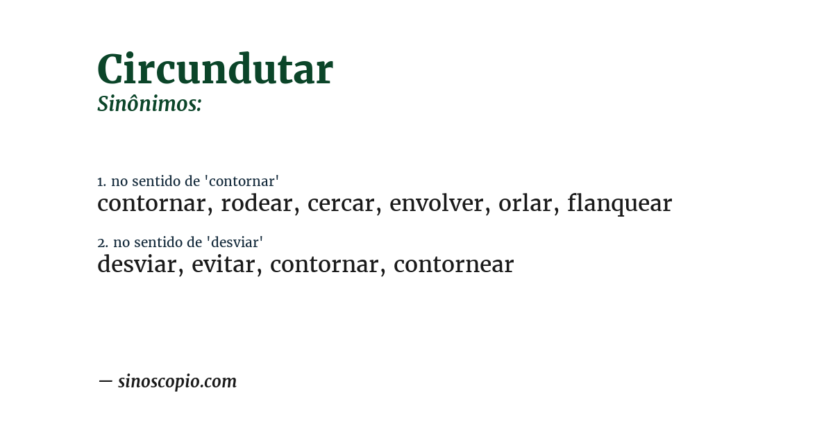 Sinônimo de circundutar