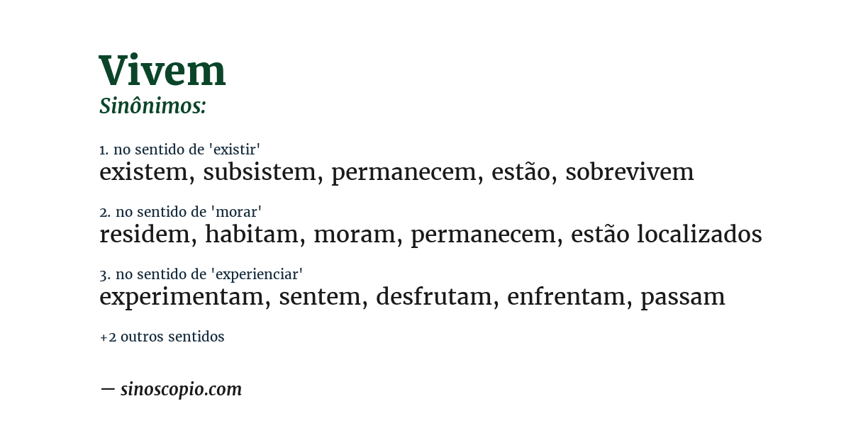 Sinônimo de vivem