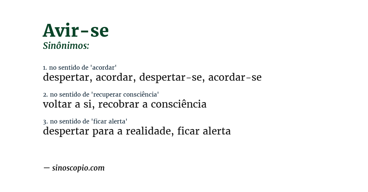 Sinônimo de avir-se