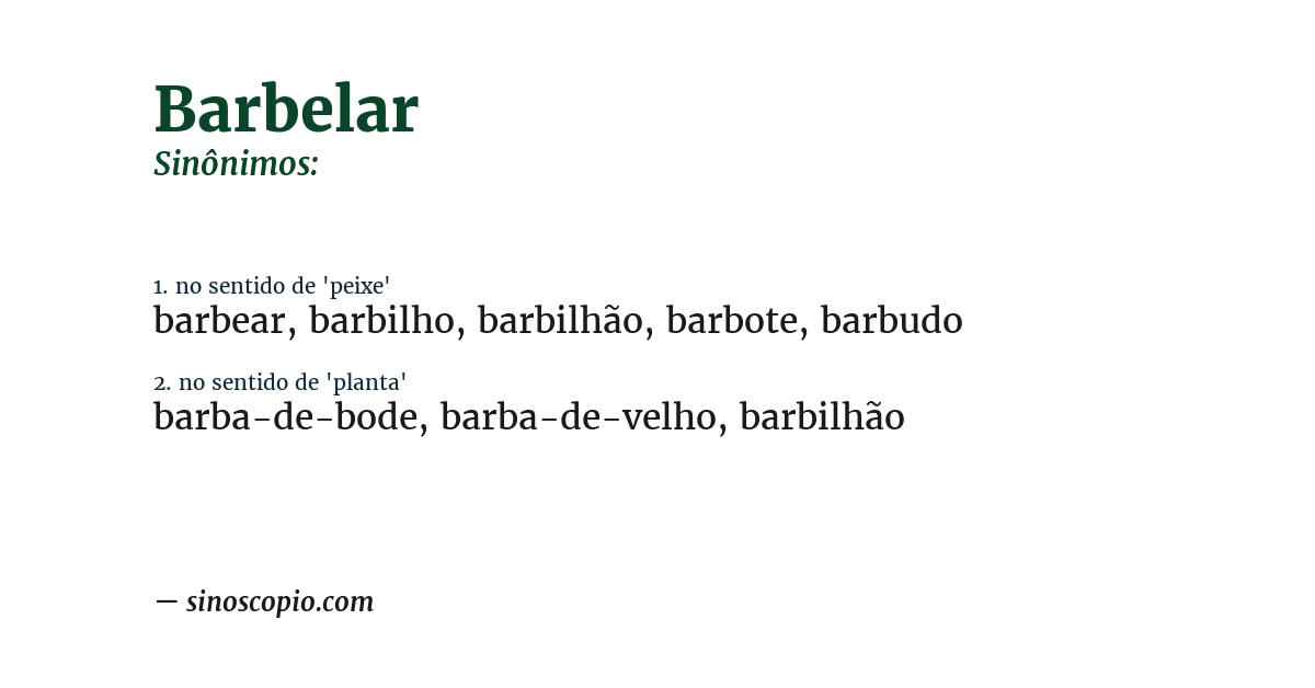 Sinônimo de barbelar