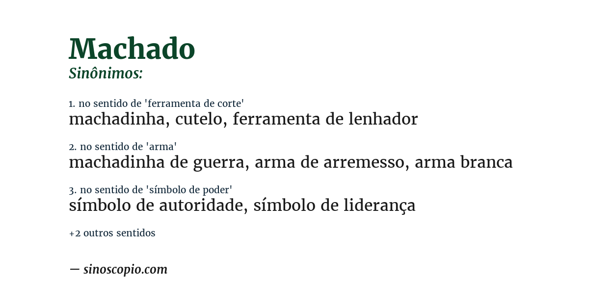 Sinônimo de machado