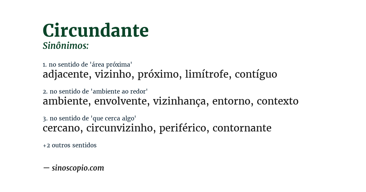 Sinônimo de circundante