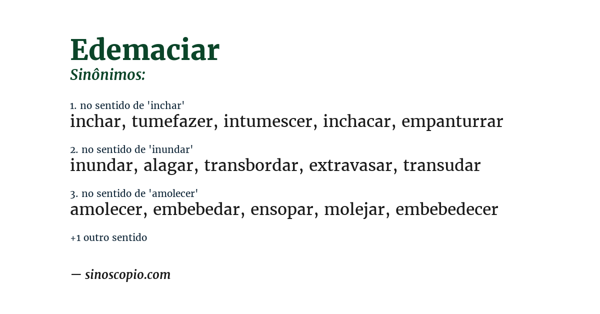 Sinônimo de edemaciar