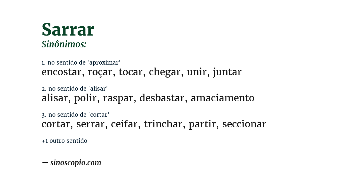 Sinônimo de sarrar