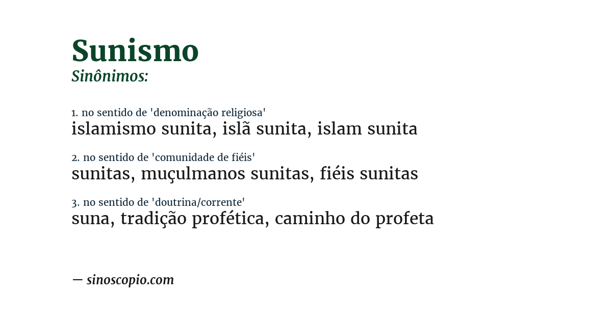 Sinônimo de sunismo