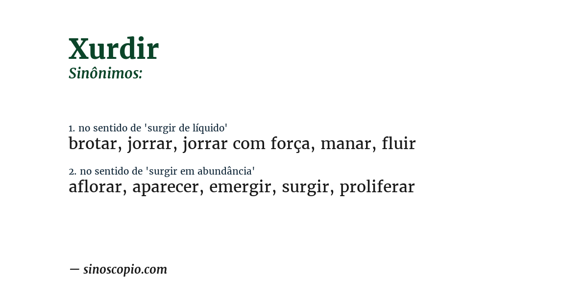 Sinônimo de xurdir