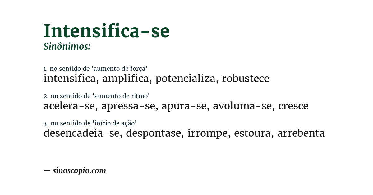 Sinônimo de intensifica-se