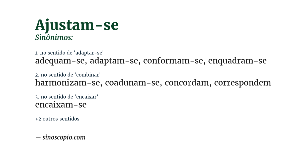 Sinônimo de ajustam-se