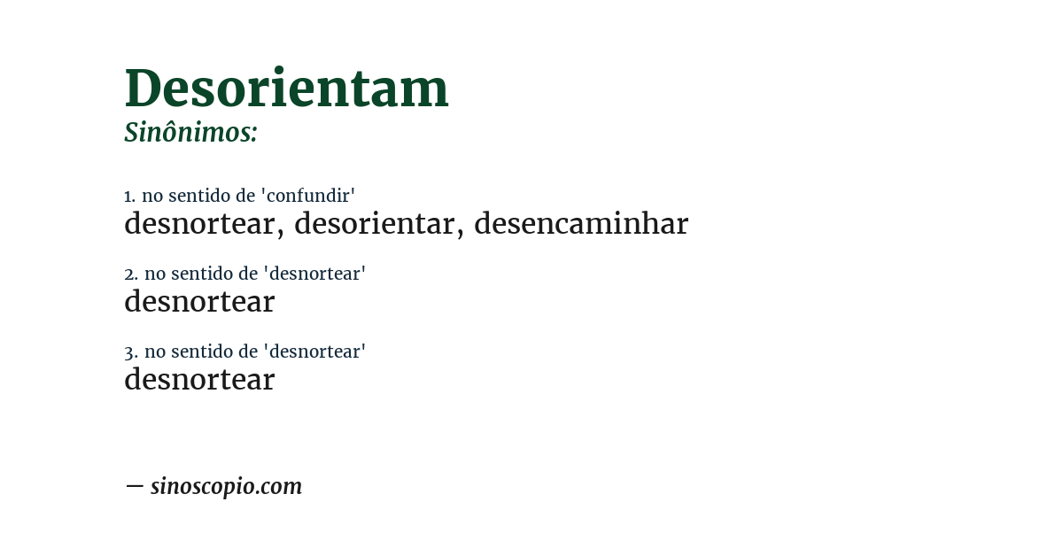 Sinônimo de desorientam