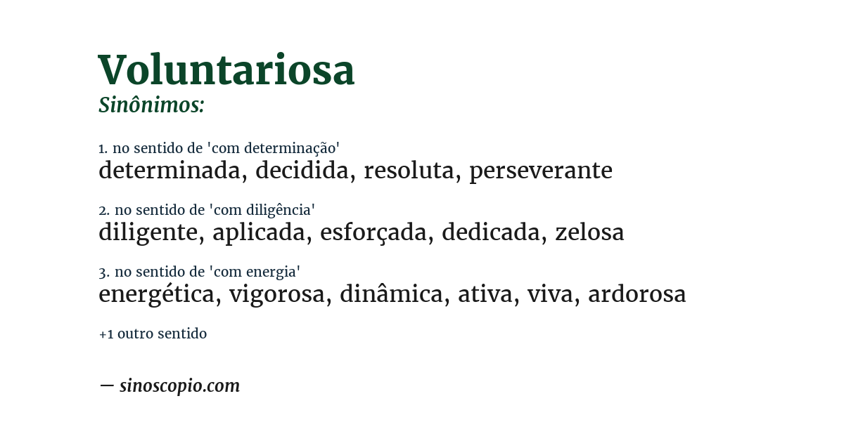 Sinônimo de voluntariosa