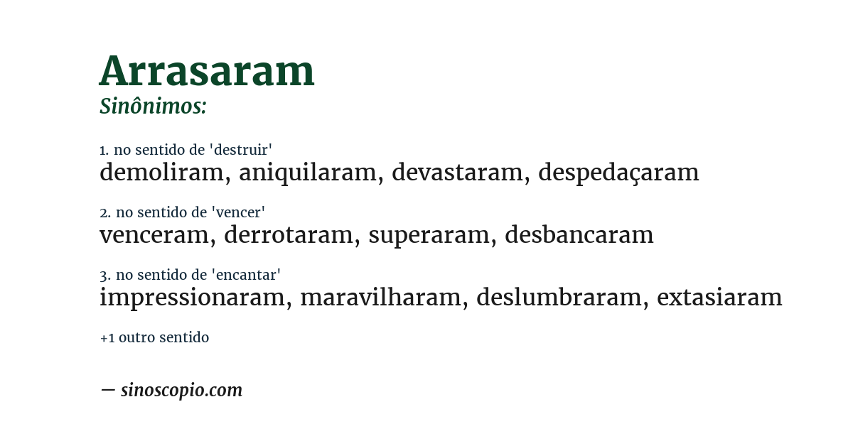 Sinônimo de arrasaram