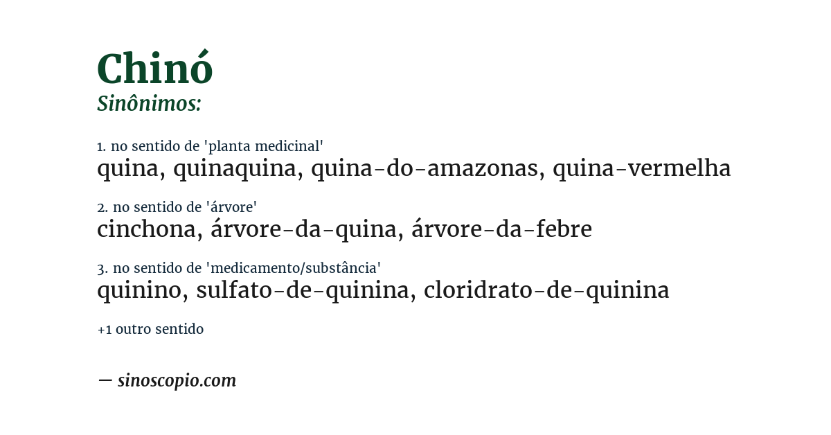Sinônimo de chinó