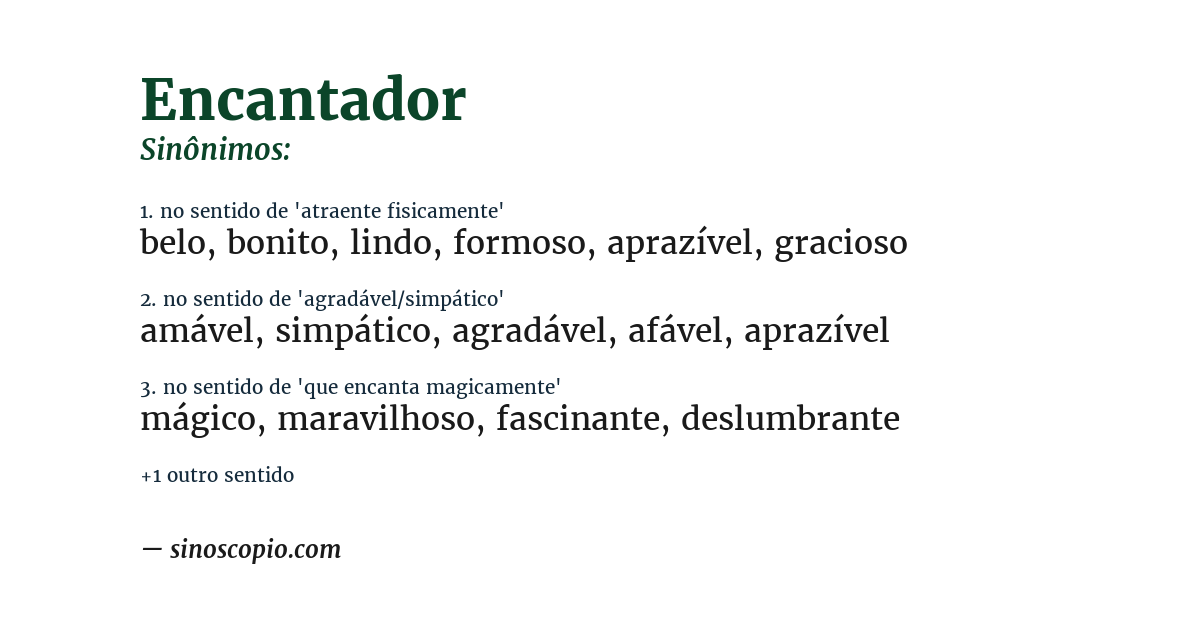 Sinônimo de encantador